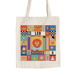 Πολύχρωμα Ζώδια - Λέων (Τσάντα  Αγοράς)